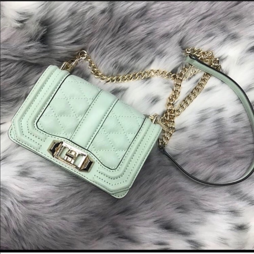 Rebecca Minkoff Mini Love Crossbody in Mint - Picture 2 of 8